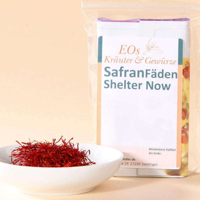 Safran Fäden 1g Shelter Now - EOs Kräuter & Gewürze - der Shop mit de